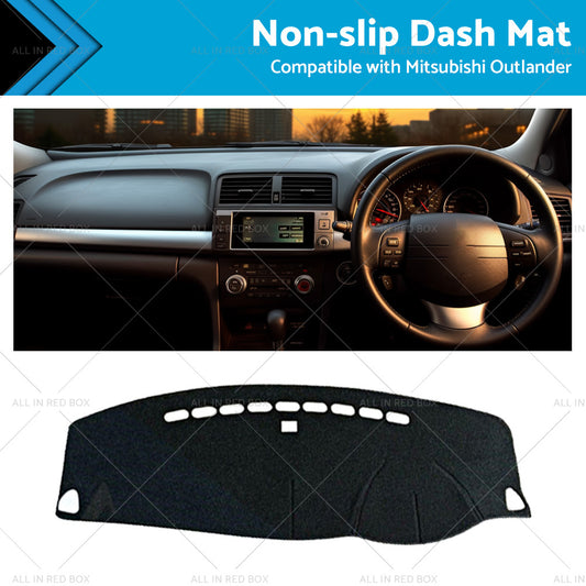 {{ Black Non-Slip Dash Mat Cover Suitable For Mitsubishi Outlander 2006-2012 }} - Buy Car Parts Online at {{ Kaka Auto Parts }}.