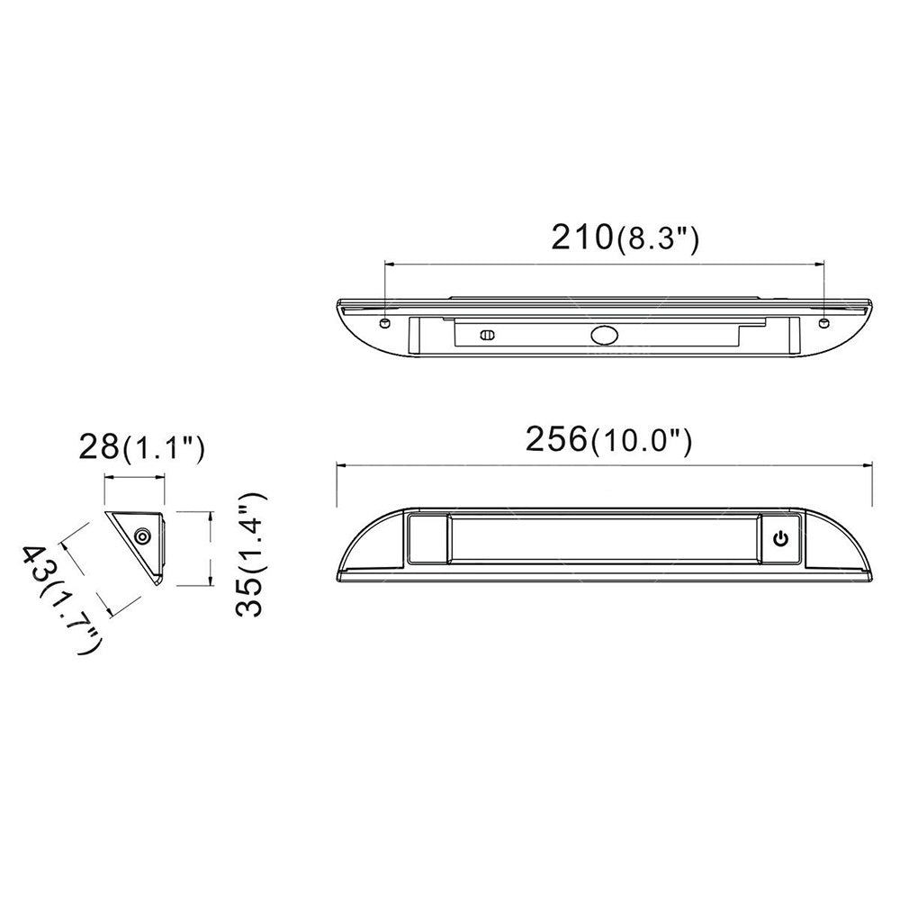 {{ 256mm 12V 9 LED Awning Light Touch Switch Strip Bar Caravan Camper Boat Marine }} - Buy Car Parts Online at {{ Kaka Auto Parts }}.