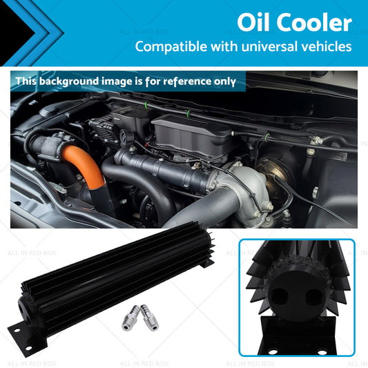 {{ Oil Cooler Universal 12'' Aluminum Dual Pass Finned Transmission W Fittings SL }} - Buy Car Parts Online at {{ Kaka Auto Parts }}.