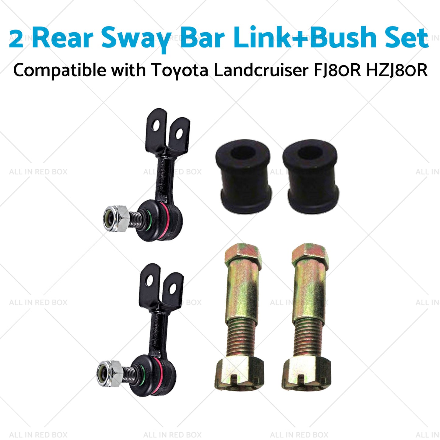 {{ 2 Set Rear Sway Bar LinkBush Suitable for 92-19 Toyota Landcruiser FJ80R HZJ80R }} - Buy Car Parts Online at {{ Kaka Auto Parts }}.