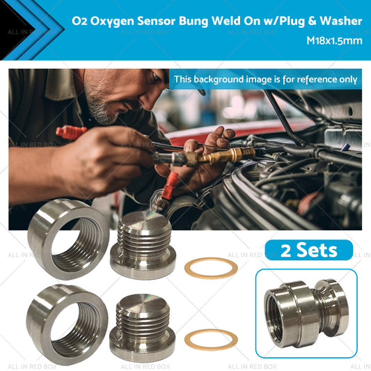 {{ 2 SETS O2 Oxygen Sensor Bung Weld On w or Plug  and  Washer M18x1. 5mm }} - Buy Car Parts Online at {{ Kaka Auto Parts }}.