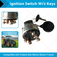 {{ 67800-55160 Ignition Switch W or 2 Keys Suitable for Kubota B20 B8200 B9200 Tractor }} - Buy Car Parts Online at {{ Kaka Auto Parts }}.