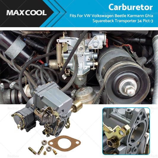 {{ Carburetor Carby 12V Electric Choke Fits For VW Volkswagen 34 Pict-3 113129031K }} - Buy Car Parts Online at {{ Kaka Auto Parts }}.