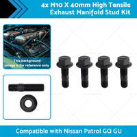 {{ 4x M10 X 40mm High Tensile Exhaust Manifold Stud Kit Suitable for GQ GU TD42 }} - Buy Car Parts Online at {{ Kaka Auto Parts }}.