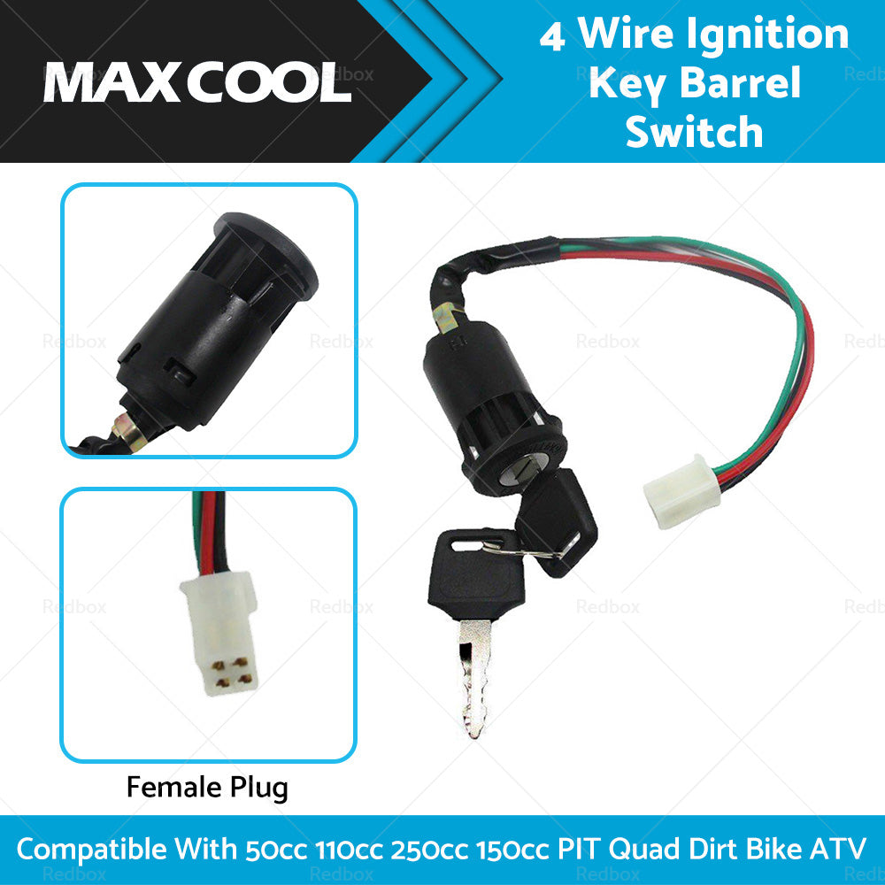 {{ 4 Wire Ignition Key Barrel Switch 50cc 110cc 125cc 150cc PIT Quad Dirt Bike ATV }} - Buy Car Parts Online at {{ Kaka Auto Parts }}.
