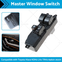 {{ 1x Master Window Switch Suitable For Toyota Hiace KDH2 84820-26201 }} - Buy Car Parts Online at {{ Kaka Auto Parts }}.