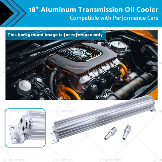 {{ Universal 18inch Dual Pass Transmission Trans Cooler with 1 4inch NPT Fitting Aluminum }} - Buy Car Parts Online at {{ Kaka Auto Parts }}.
