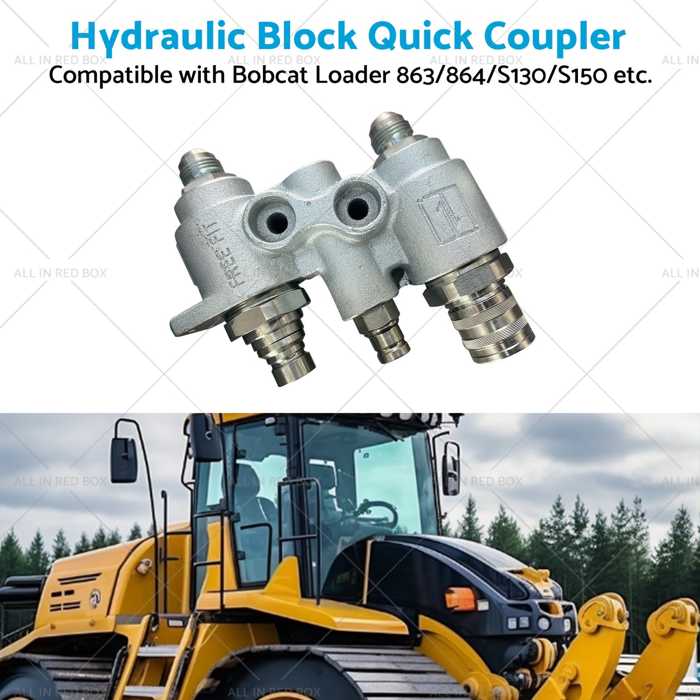 {{ For Bobcat Hydraulic Block Quick Coupler Flat Face FFH Auxillary Valve 6678076 }} - Buy Car Parts Online at {{ Kaka Auto Parts }}.