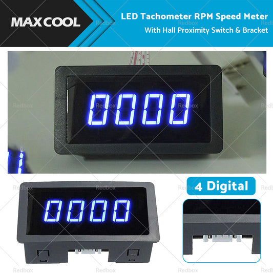 {{ 4 Digital LED Tachometer RPM Speed Meter  Hall Proximity Switch Sensor NPN Set }} - Buy Car Parts Online at {{ Kaka Auto Parts }}.