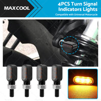 {{ 4x Motorcycle Indicators Turn Signal Blinkers Amber Mini LED Light Universal AU }} - Buy Car Parts Online at {{ Kaka Auto Parts }}.