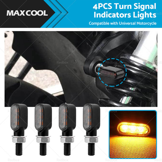 {{ 4x Motorcycle Indicators Turn Signal Blinkers Amber Mini LED Light Universal AU }} - Buy Car Parts Online at {{ Kaka Auto Parts }}.