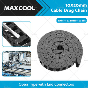 compare product 10mmX20mm 1Meter Drag Chain Cable Carrier Open Type with End Connectors Plastic