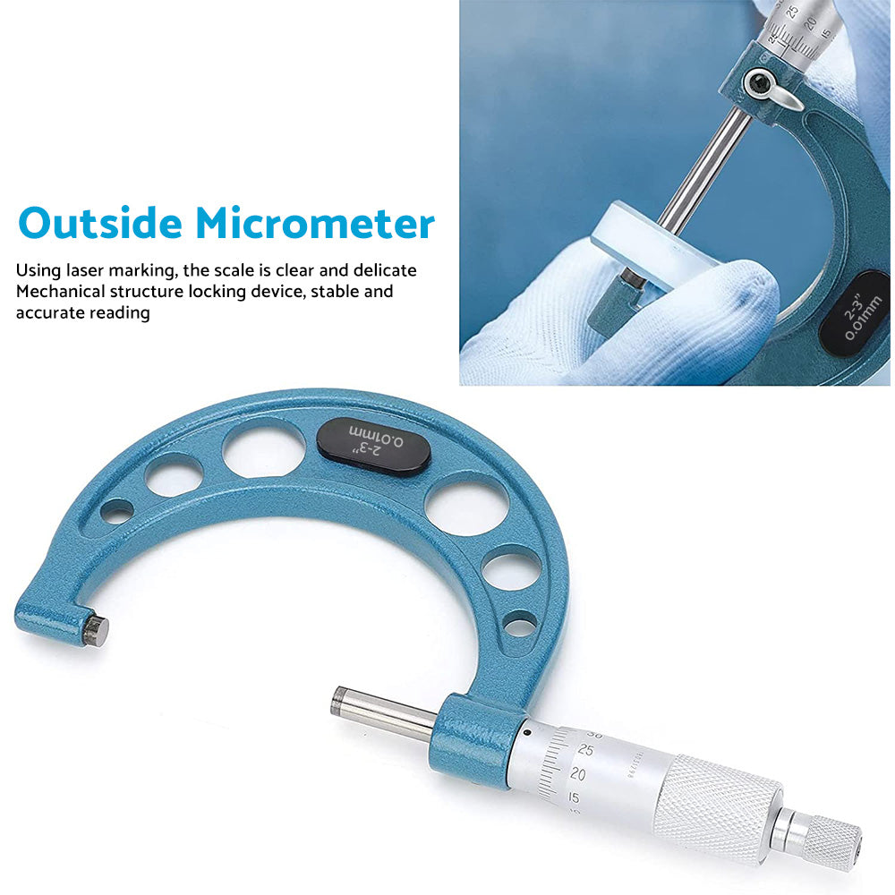 6x Precision Outside Micrometers 0-150mm Suitable For Machinist ¡§C Carbide 0.01mm