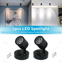 {{ 2 Pack 12V LED Interior Spot Reading Light Wall Lamp Switch For Caravan Camper }} - Buy Car Parts Online at {{ Kaka Auto Parts }}.