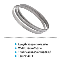 Saber Metal Cut Band Saw Blade MCB115S2 Bi-Metal M42 1645mm 14TPI