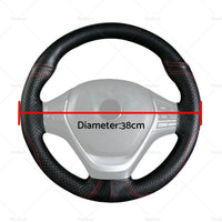 {{ Premium Leather DIY Car Steering Wheel Cover Auto Protection Needle 38cm }} - Buy Car Parts Online at {{ Kaka Auto Parts }}.