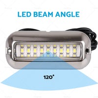 {{ 2x Blue 27LED Underwater Boat Marine Transom Light 316 Stainless Steel Pontoon }} - Buy Car Parts Online at {{ Kaka Auto Parts }}.