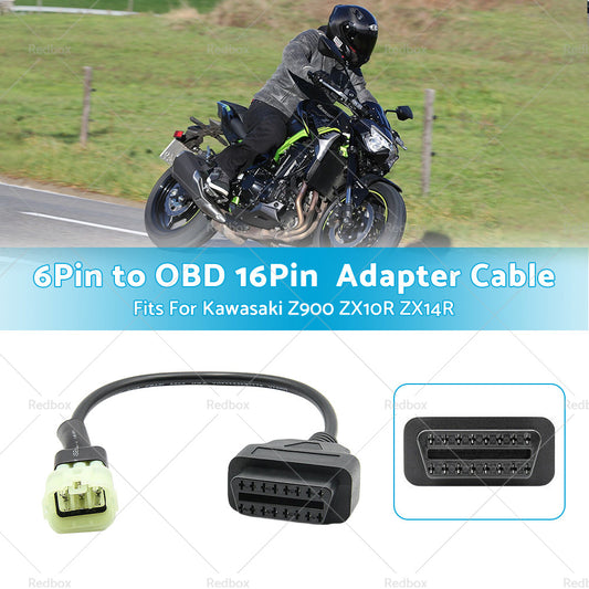 {{ 6 Pin OBD For Kawasaki Motorcycle Connector Diagnostic Tool Adapter Plug Cable }} - Buy Car Parts Online at {{ Kaka Auto Parts }}.