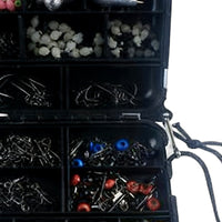 For outdoor 177Pcs/Set Fishing Accessories Tackle Kit Swivels Snaps Sinker Beads w/ Tackle Box - XQ1