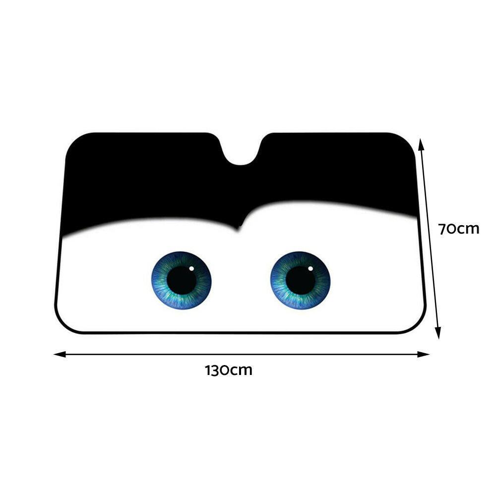Car Windscreen Sun Shade Cover Black Eyes Anti-UV Aluminium Foil Heat Blocking