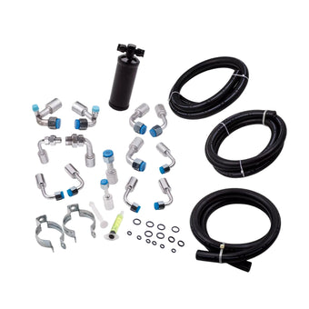 compare product AC Hose Kit With R-Ring Fitting & Drier Suitable For Universal 134a Air Conditioning