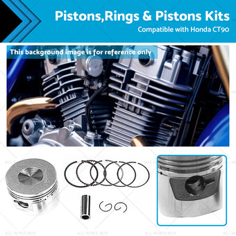 compare product Suitable for Honda CT90 66-79 STD Piston Kit 47mm Rings Pin Clips