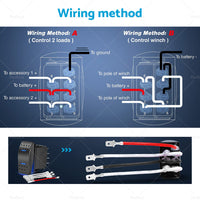 {{ 7-Pin Winch In Out Rocker Switch Blue LED Rocker Toggle Switch 12V-24V ON OFF ON }} - Buy Car Parts Online at {{ Kaka Auto Parts }}.