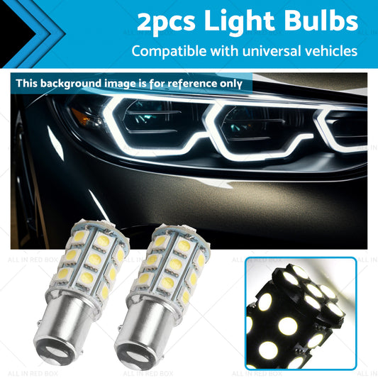 {{ 2x 12V BA15D LED White 27 SMD 5050 For Caravan Car Auto Indicator Signal Light }} - Buy Car Parts Online at {{ Kaka Auto Parts }}.