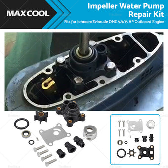 compare product 9. 9hp  and  15hp Impeller Water Pump Repair Kit 318999 394711 For Johnson or Evinrude