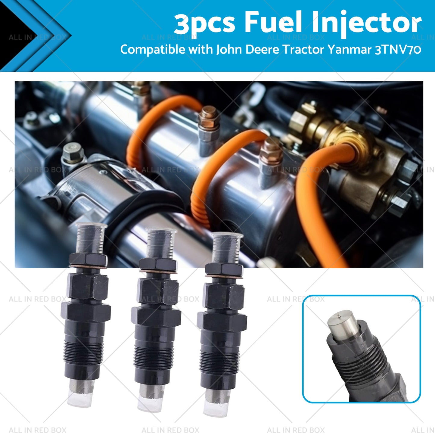 {{ 3x Fuel Injector For John Deere Tractor Yanmar 3TNV70 3TNV88 3YM30 119515-53001 }} - Buy Car Parts Online at {{ Kaka Auto Parts }}.