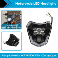 {{ Motorcycle LED Headlight Suitable For XCF SXF EXC KTM XCW 250 300 350 450 500 }} - Buy Car Parts Online at {{ Kaka Auto Parts }}.