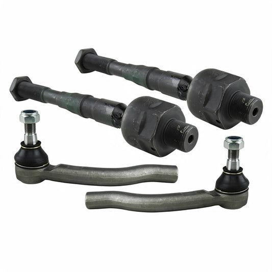 Inner Outer Tie Rod End Set 4 Pieces Suitable for Nissan Pathfinder R51 Navara