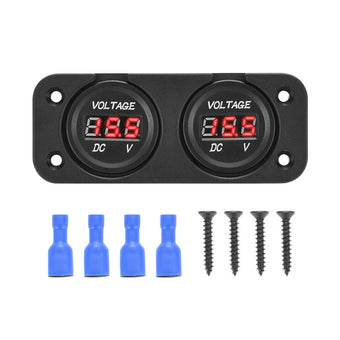 compare product Digital LED Volt Meter Dual Battery Monitor Suitable For Boat Marine DC 12V-24V