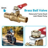 {{ In-Line Fuel Tap Brass 8mm 5 16inch Motorcycle Tractor Quad Lawn Mower Pump }} - Buy Car Parts Online at {{ Kaka Auto Parts }}.