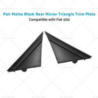 {{ Matte Black Rear Mirror Triangle Trim Plate Suitable for 12-19 Fiat 500 }} - Buy Car Parts Online at {{ Kaka Auto Parts }}.