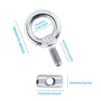 8x Awning Rail Stoppers & Track Screws Suitable For Boat / RV / Caravan Stainless Steel