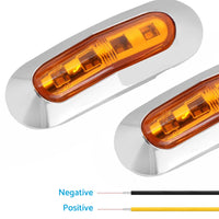 10x LED Clearance Side Marker Lights Suitable For Truck Trailer Lorry Amber