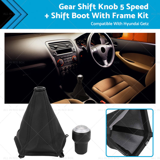 {{ Gear Shift Knob 5 SpeedShift Boot Frame Kit Suitable For Hyundai Tucson 04-09 }} - Buy Car Parts Online at {{ Kaka Auto Parts }}.