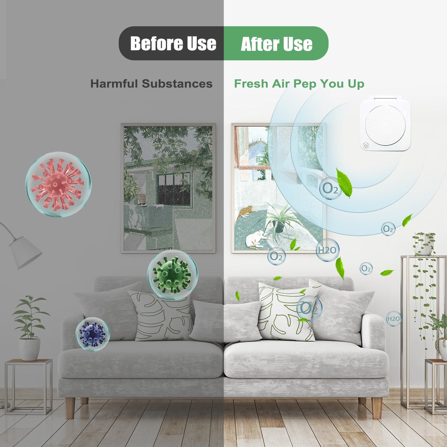 Pet Cat Litter Box Deodorizer Odor Eliminator Remover Dust-Free Bathroom