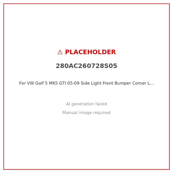 compare product Side Light Front Bumper Corner Turn Signal Suitable for VW Golf 5 MK5 GTI 05-09