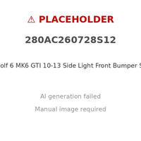 Side Light Front Bumper Turn Signal Suitable for VW Golf 6 MK6 GTI 10-13 White - XQ1