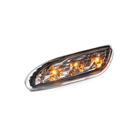 LED Side Marker Turn Signal Front Bumper Light for 01-07 Mercedes W203 [Black Pair] - BD2