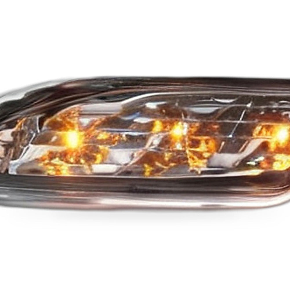 LED Side Marker Turn Signal Front Bumper Light for 01-07 Mercedes W203 [Black Pair] - XQ1