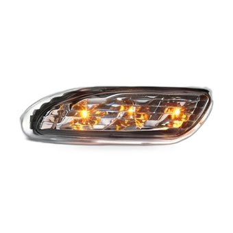 compare product LED Side Marker Turn Signal Front Bumper Light for 01-07 Mercedes W203 [Black Pair]