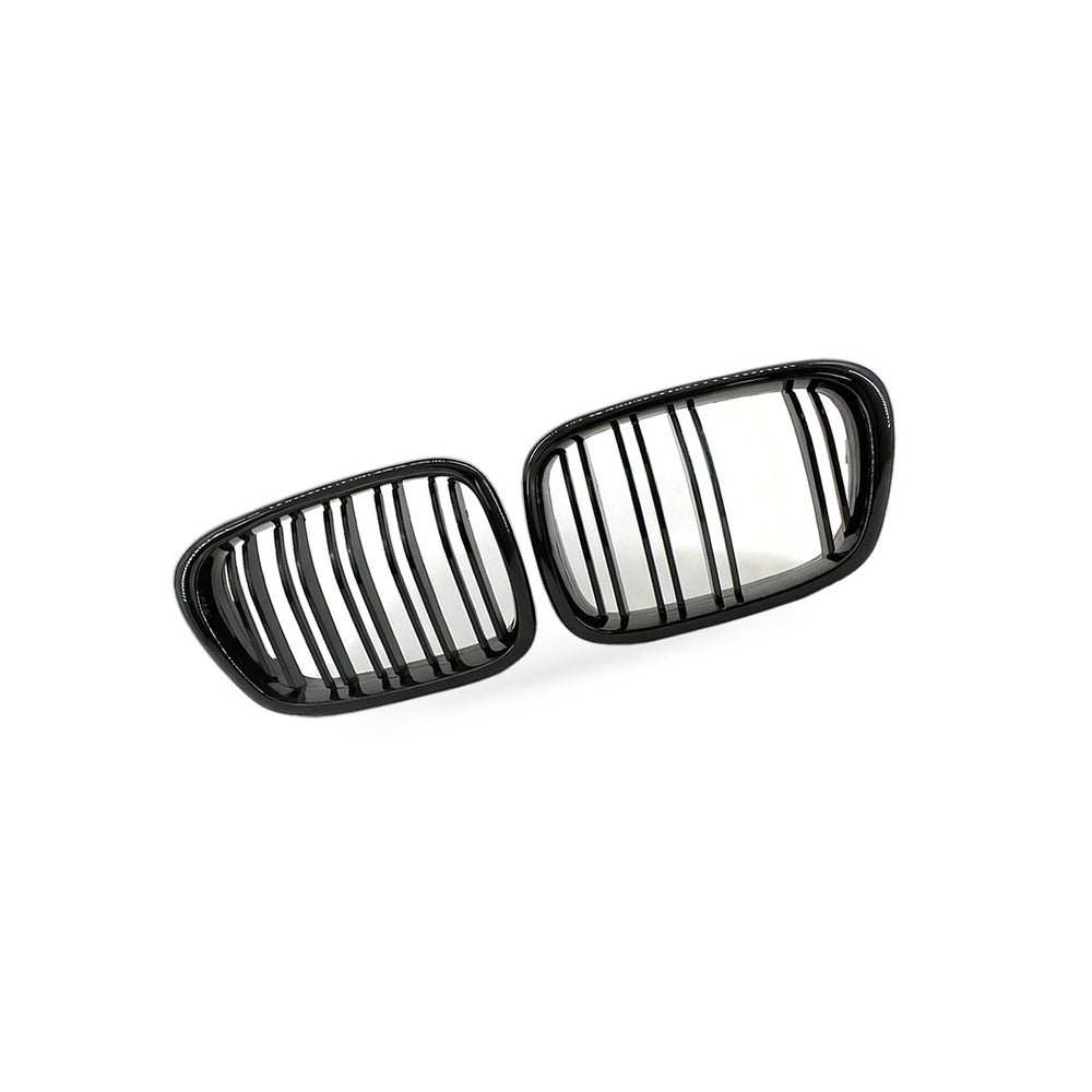 Gloss Black Double Line Grille Red Yellow Mesh Suitable for BMW E39 99-04 - BD2