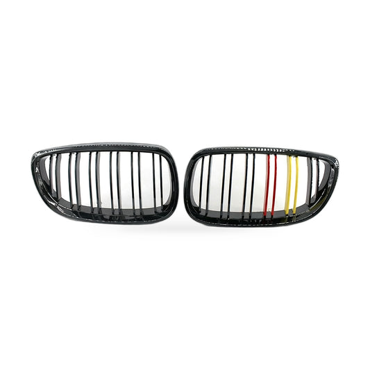 Red Yellow Dual Line Gloss Black Grille Suitable for BMW E92 E93 2006-2009 - ZT2