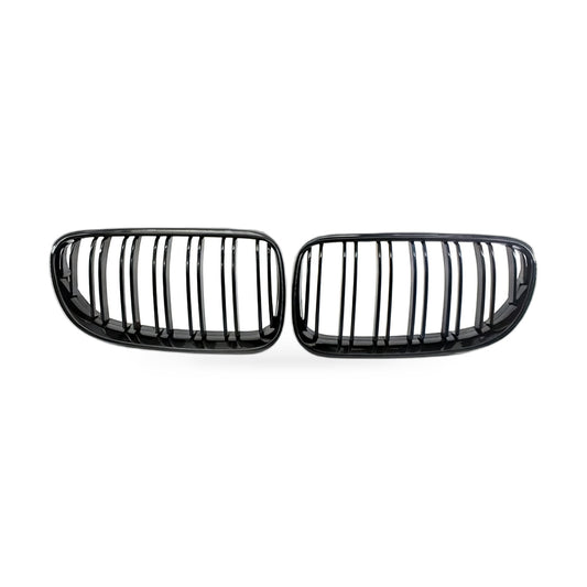 Gloss Black Dual Line Grille Suitable for BMW 3 Series Coupe E92 E93 2010-2014 - ZT2
