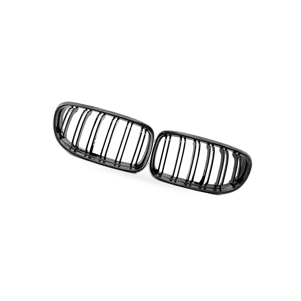 Carbon Gloss Black Double Line Grille Suitable for BMW 3 E90 E91 09-12 - BD1