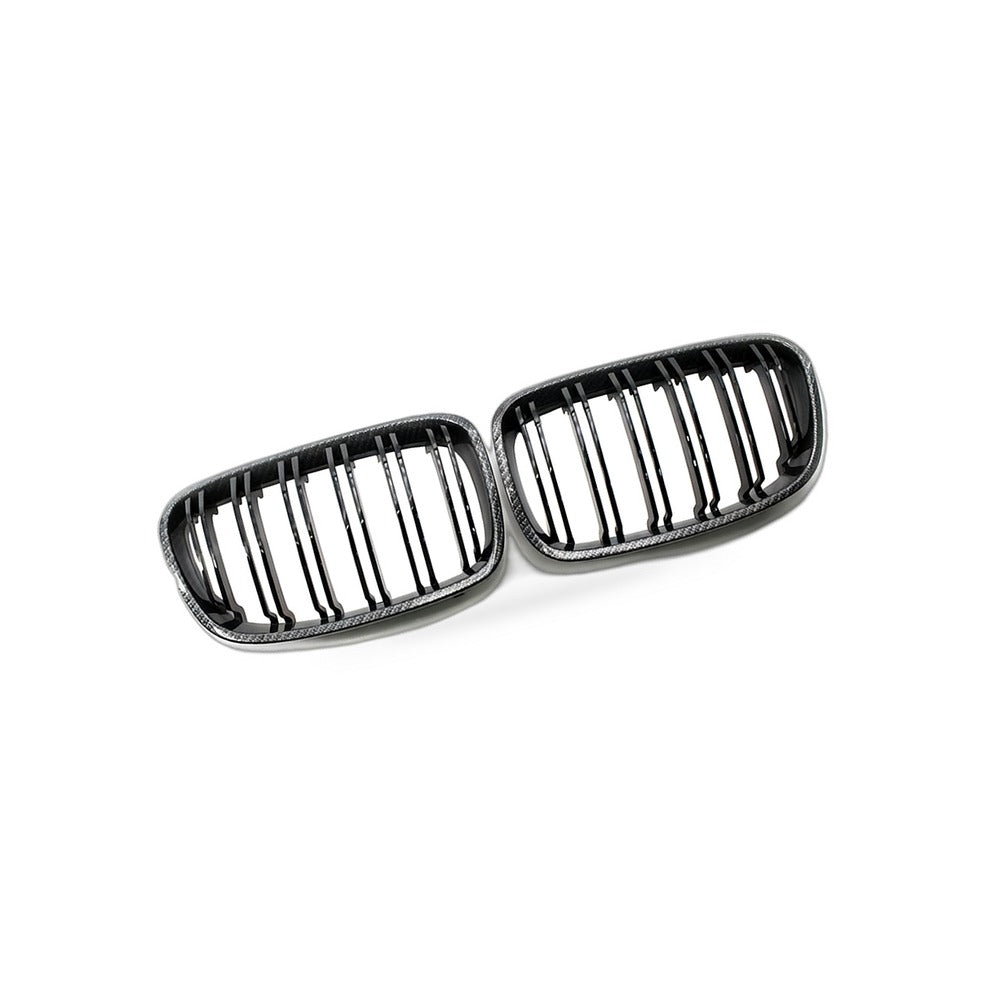 Carbon Texture Double Line Grille Suitable for BMW 1 Series F20 2011-2014 - BD2