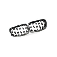 Carbon Texture Double Line Grille Suitable for BMW 1 Series F20 2011-2014 - BD2